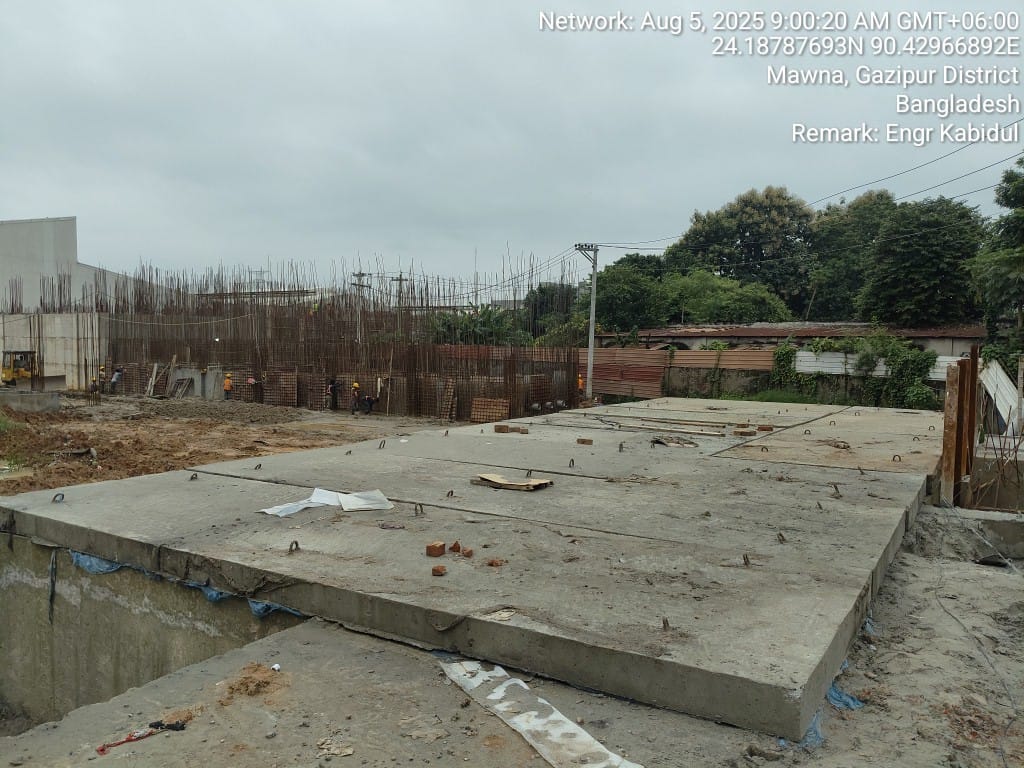 Completed top slab panels over Phase 1 box culvert ready for progressive handover