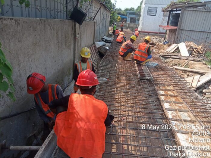 Deck reinforcement with services coordination and temporary pedestrian access